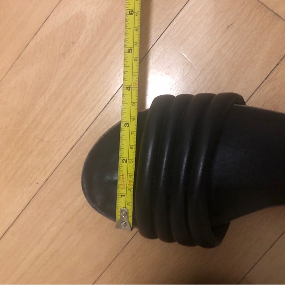 Splendid Leather Flat, Slide Sandals, Black, Women's Size 8 - Picture 9 of 12